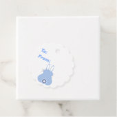 Étiquettes Cadeau Balises de préférence Bunny Bleu (En situation)