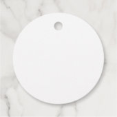 Étiquettes Cadeau Balises de préférence Cercle blanc personnalisé (Dos)