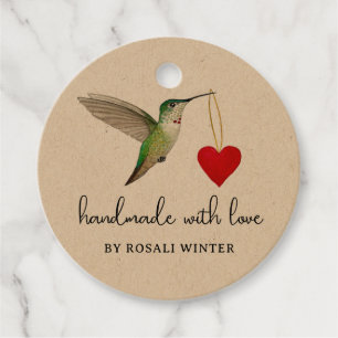 Étiquettes Cadeau Balises de préférence Colibri personnalisées