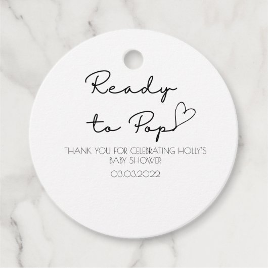 Étiquettes Cadeau Balises de préférence de Baby shower personnalisée (Devant)