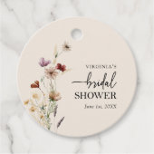 Étiquettes Cadeau Balises de préférence de Fête des mariées Boho (Devant)