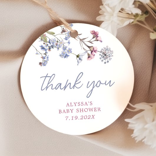 Étiquettes Cadeau Balises de préférence du Baby shower de Fleur sauv