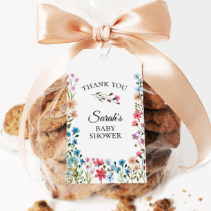 Étiquettes-cadeau Balises de préférence du Baby shower fleur sauvage