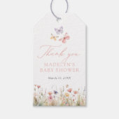 Étiquettes-cadeau Balises de préférence du Baby shower Fleur sauvage (Devant)
