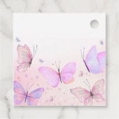 Étiquettes Cadeau Balises de préférence du Carré de thème papillon (Dos)