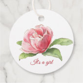 Étiquettes Cadeau Balises de préférence du Rose d'aquarelle rose (Dos)