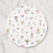 Étiquettes Cadeau Balises de préférence florales Boho (Dos)