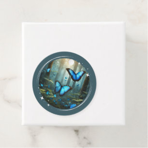 Étiquettes Cadeau Balises de préférence Morpho Bleu