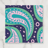 Étiquettes Cadeau Balises de préférence Paisley personnalisables (Dos)