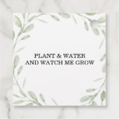 Étiquettes Cadeau Balises de préférence plante, Balises de préférenc (Dos)