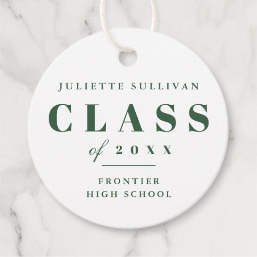 Étiquettes Cadeau Balises de préférence pour la partie des diplômés  (Devant)