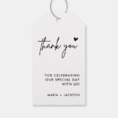 Étiquettes-cadeau Balises de préférence pour le Merci Mariage minima (Dos)