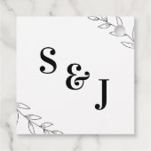 Étiquettes Cadeau Balises de préférence pour mariage feuille minimal (Dos)