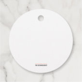 Étiquettes Cadeau Balises de préférence ronde - Bordure verte (Dos)