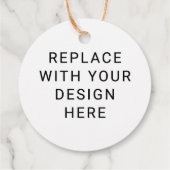 Étiquettes Cadeau Balises de préférence ronde pour l'impression (Dos)