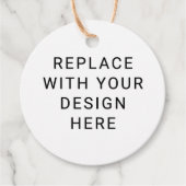 Étiquettes Cadeau Balises de préférence ronde pour l'impression (Devant)