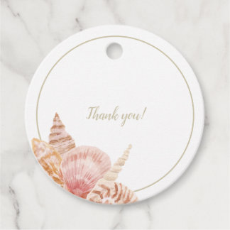 Étiquettes Cadeau Balises de préférence Sea Shell