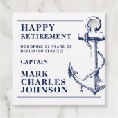 Étiquettes Cadeau Balises de préférences nautiques pour les Ancres d (Dos)