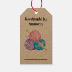 Étiquettes-cadeau Balises de prix Kraft artisanal Crochet et fils