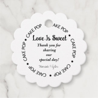 Étiquettes Cadeau Balises de saveur pop de gâteau mariage, mariage f