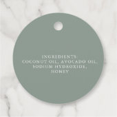 Étiquettes Cadeau Balises de savon (Dos)