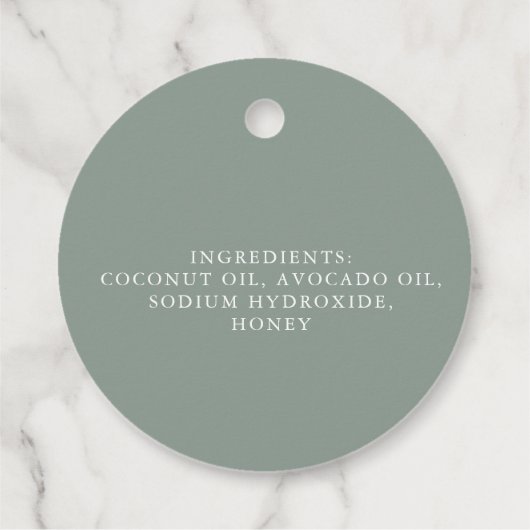 Étiquettes Cadeau Balises de savon (Dos)