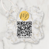 Étiquettes Cadeau Balises d'emballage du code Qr de l'entreprise en  (Devant)