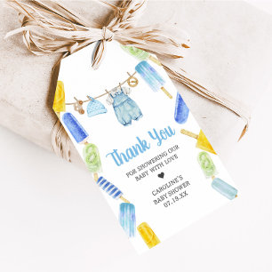Étiquettes-cadeau Balises du Baby shower Popsicle de garçon Favorise
