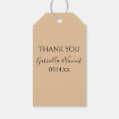 Étiquettes-cadeau Balises du Merci Mariage Rose blanche et perles (Dos)