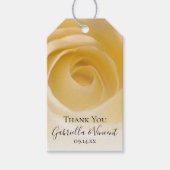 Étiquettes-cadeau Balises du Merci Mariage Rose blanche Favoriser (Devant)