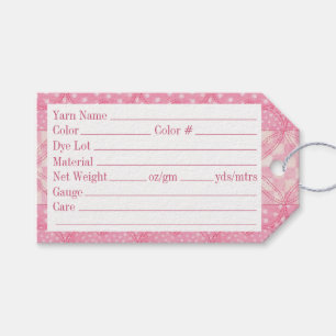 Étiquettes-cadeau Balises en fils PINK HEART QUILT 3.5"x2"