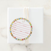 Étiquettes Cadeau Balises en fils ronds de 2" CRAZY QUILT (En situation)