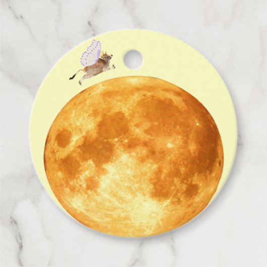 Étiquettes Cadeau Balises Faveur Cadeau de la Vache Sainte (Devant)