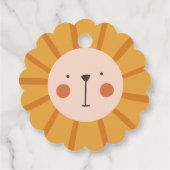 Étiquettes Cadeau Balises Faveur Cadeau Lion Cute (Dos)
