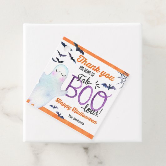 Étiquettes Cadeau Balises Faveur Halloween (En situation)