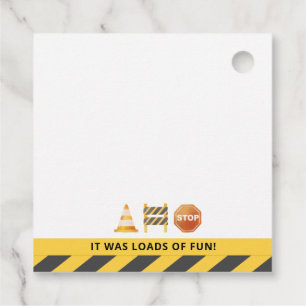 Étiquettes Cadeau Balises Favoris d'anniversaire de construction