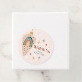 Étiquettes Cadeau Balises Favoris de Noël Boho (En situation)