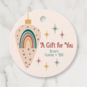 Étiquettes Cadeau Balises Favoris de Noël Boho (Devant)