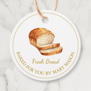 Étiquettes Cadeau Balises Favoris de Pain Maison   Blanc