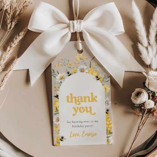 Étiquettes-cadeau Balises Favoris Fleur sauvage Jaune