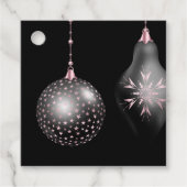 Étiquettes Cadeau Balises Favoris Rose et Noir (Devant)