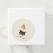 Étiquettes Cadeau Balises Favoriser Baby shower de champignons (En situation)