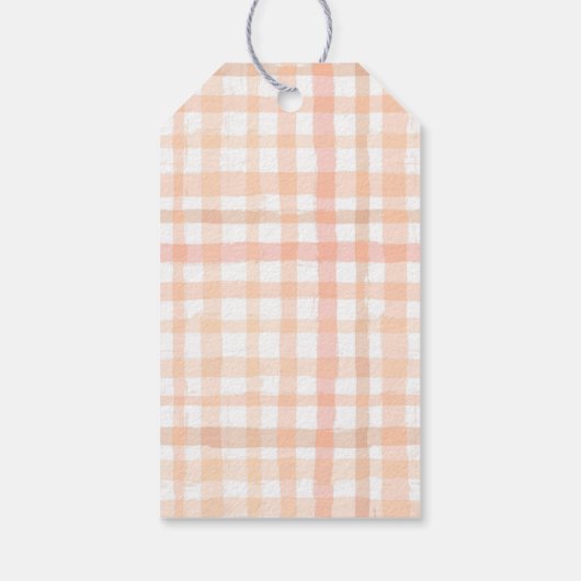 Étiquettes-cadeau Balises Favoriser Baby shower de pêche (Dos)