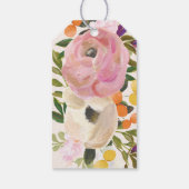 Étiquettes-cadeau Balises Favoriser Fête des mariées de fleurs douce (Dos)