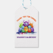 Étiquettes-cadeau Balises Favoriser les monstres mignons Anniversair (Devant)