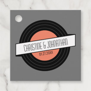 Étiquettes Cadeau Balises Favoriser Retro Vinyl Record