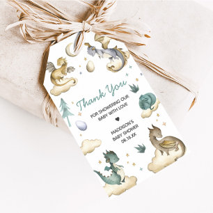 Étiquettes-cadeau Balises Favorites Baby shower Little Dragon