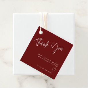 Étiquettes Cadeau Balises Favorites du Merci de Fête des mariées sim