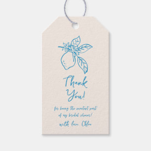 Étiquettes-cadeau Balises Favorites Fête des mariées Citron Dessinée