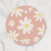 Étiquettes Cadeau Balises Fleur Fleur Rose Boho Daisy (Dos)